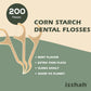 Natural Dental Floss Picks - 200 Count - Bpa Free, Vegan, Sustainable, Eco Friendly, Natural Dental Flossers By Isshah (Mint)