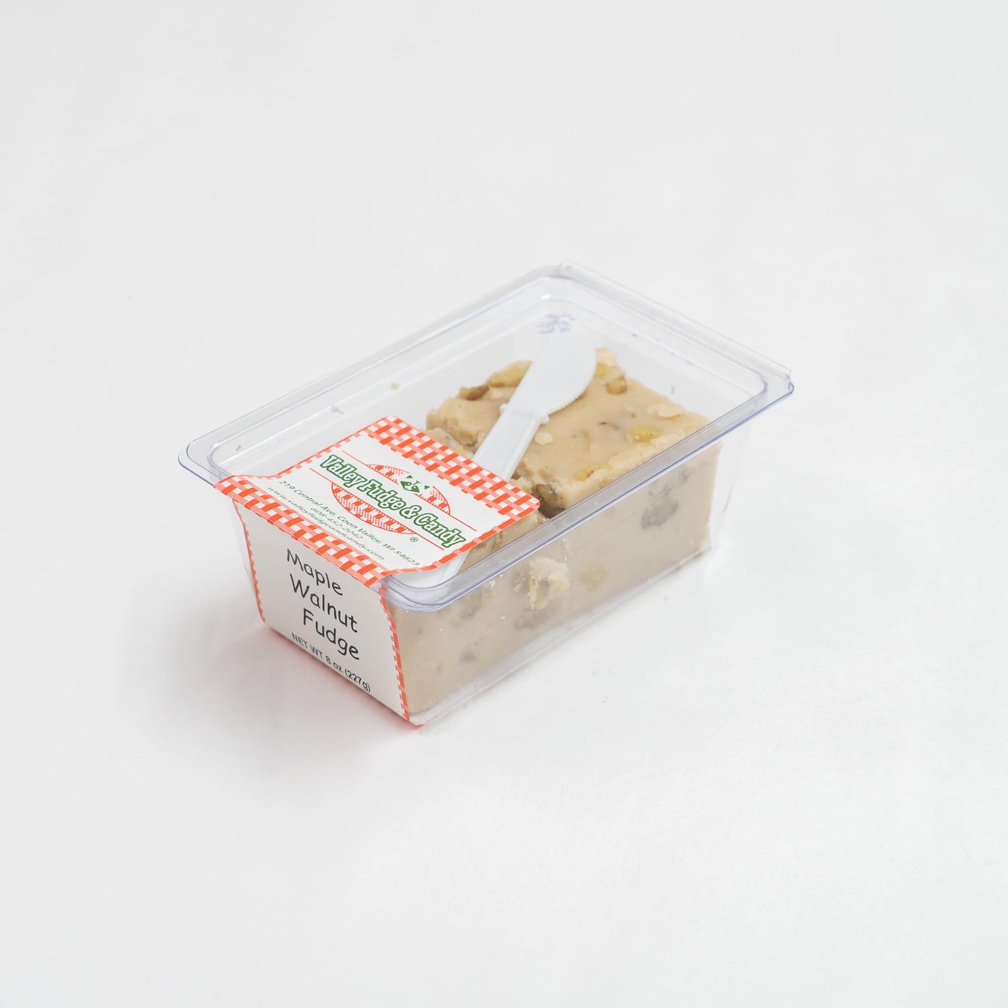 Valley Fudge Maple Walnut Artisan Fudge, Fresh Gourmet Candy, Half Pound Package