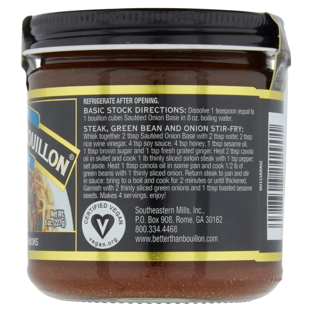 Better Than Bouillon Sauteed Onion Base, 8 Ounce (Pack of 6), Blendable Flavor Enhancer