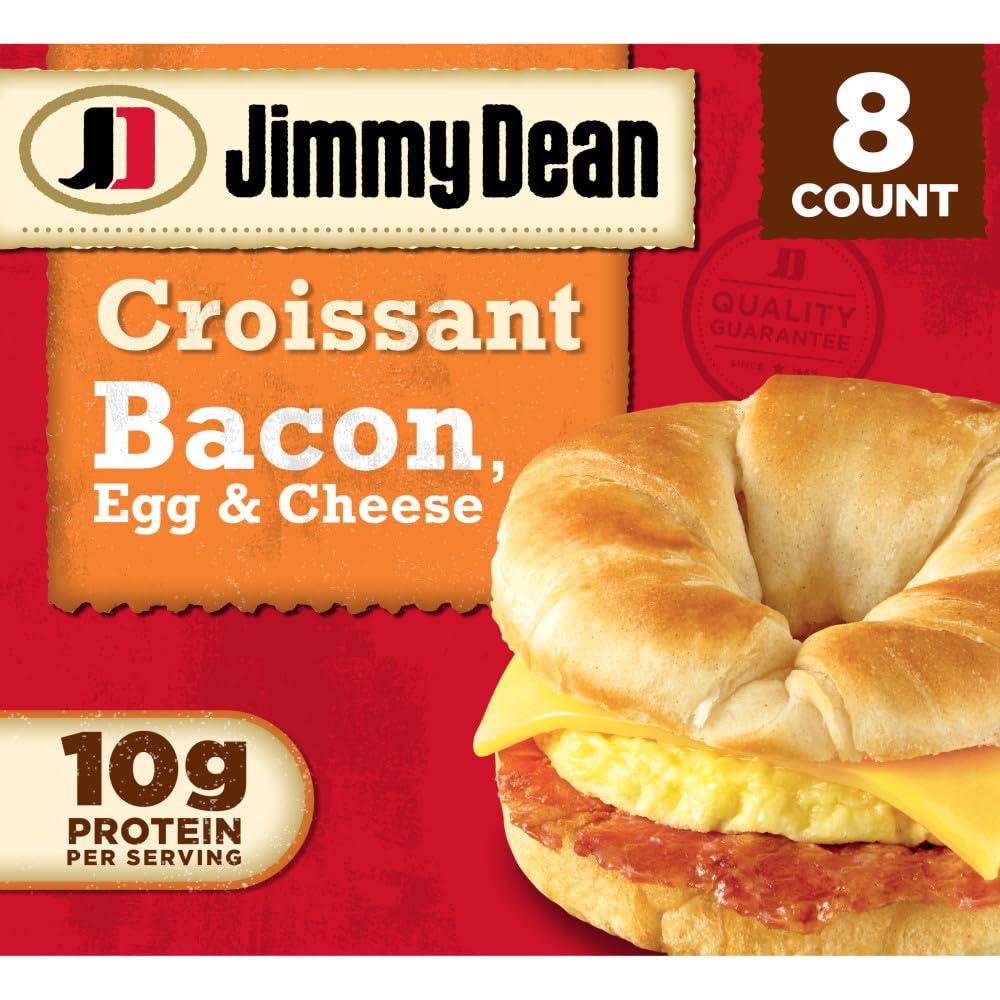 JIMMY DEAN FROZEN BACON EGG CHEESE CROISSANT 28.8 OZ - 0077900501861