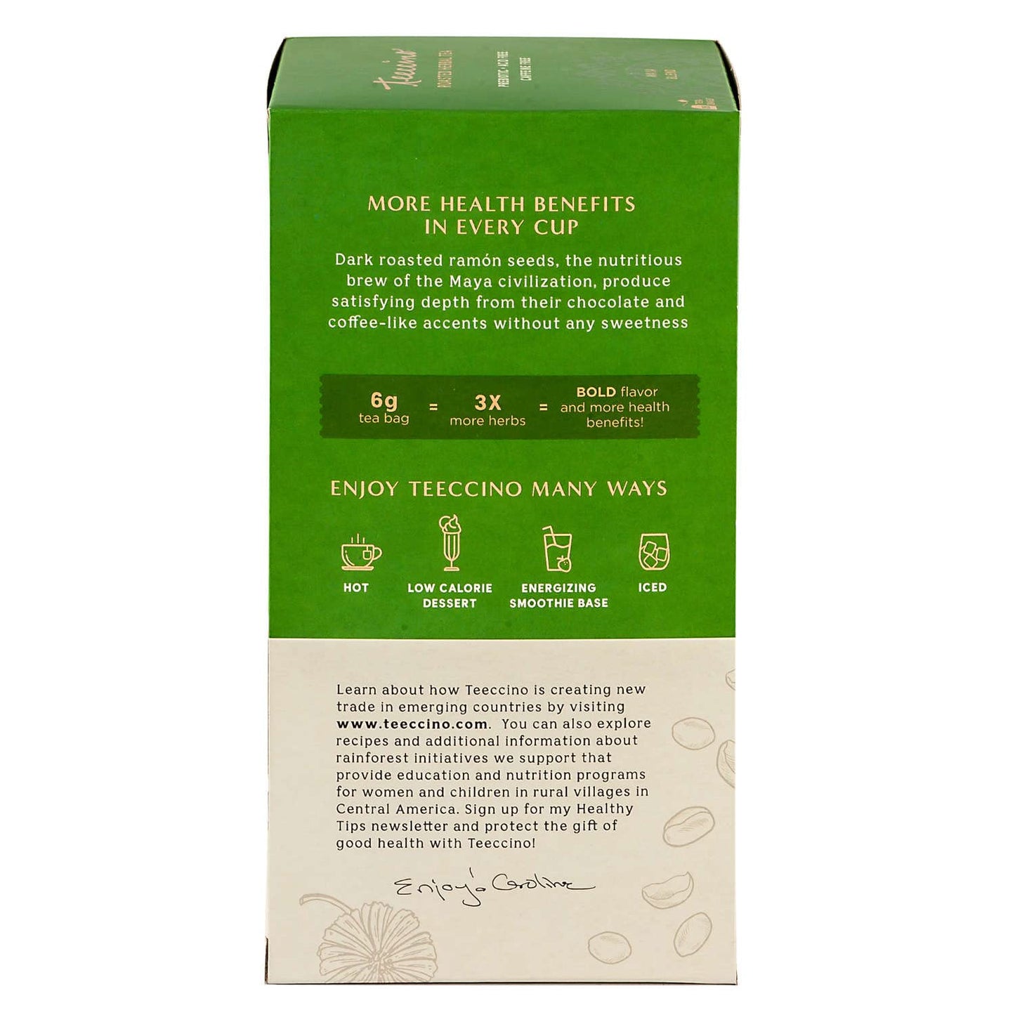 Teeccino French Vanilla Herbal Tea - Caffeine Free Coffee Alternative, 25 Count