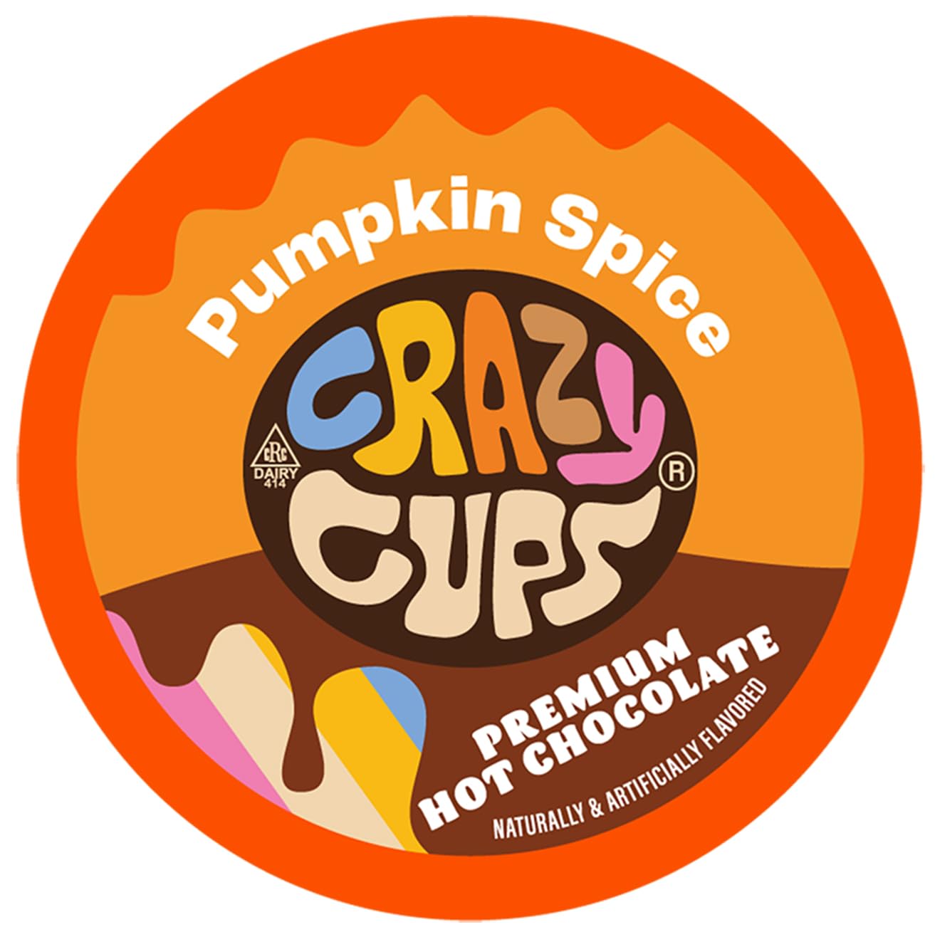 Crazy Cups Pumpkin Spice Hot Chocolate Pods, 22 Count, Compatible with Keurig K Cups, Rich Creamy Flavor for Fall