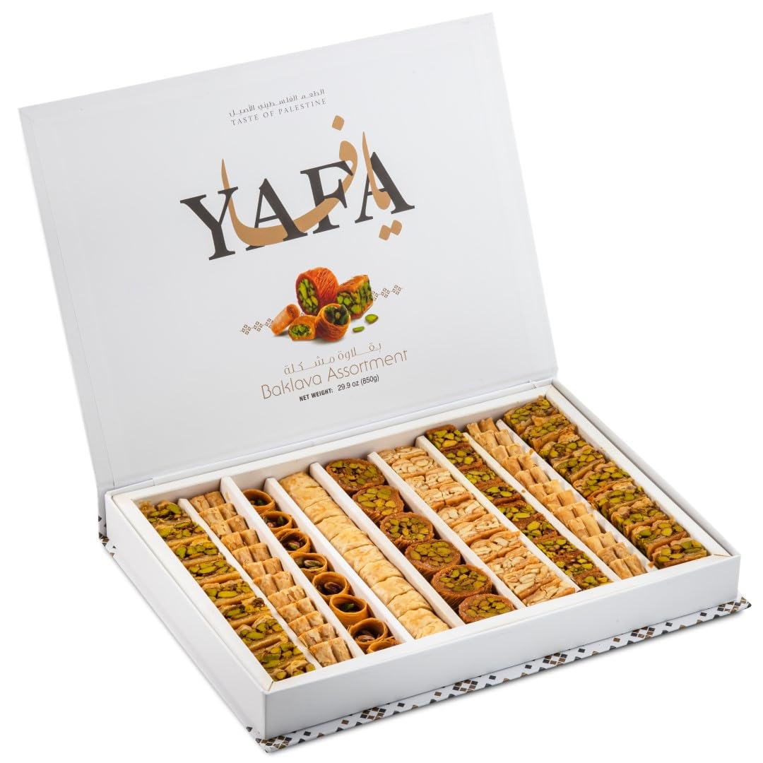 Yafa Baklava -Middle Eastern Sweets- Pistachio Baklava - Bakery Dessert - Turkish Delights Assorted - Eid Gift Basket -Turkish B