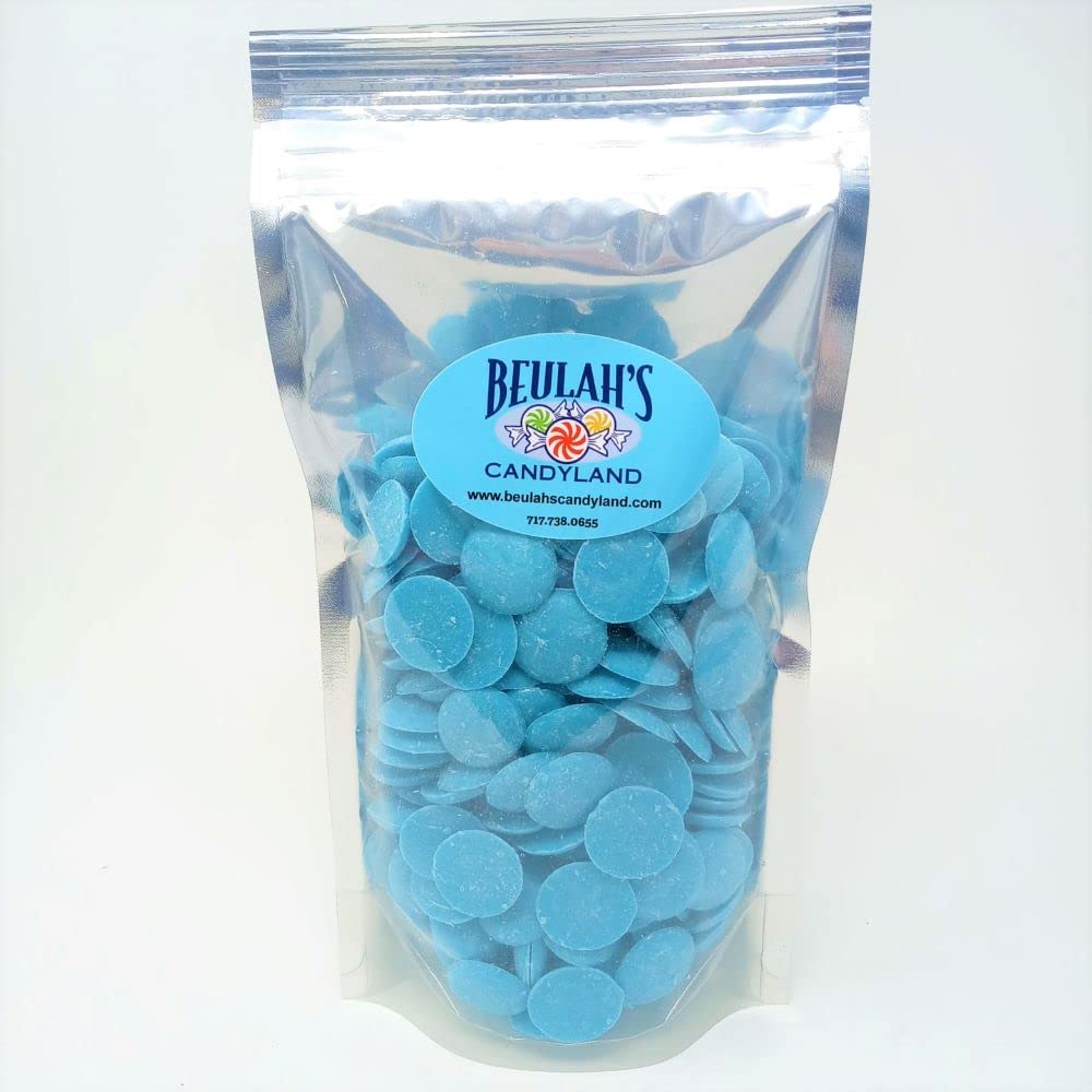 Merckens Coating Wafers, Blue Color, 1 Pound Package, Melting Chocolate
