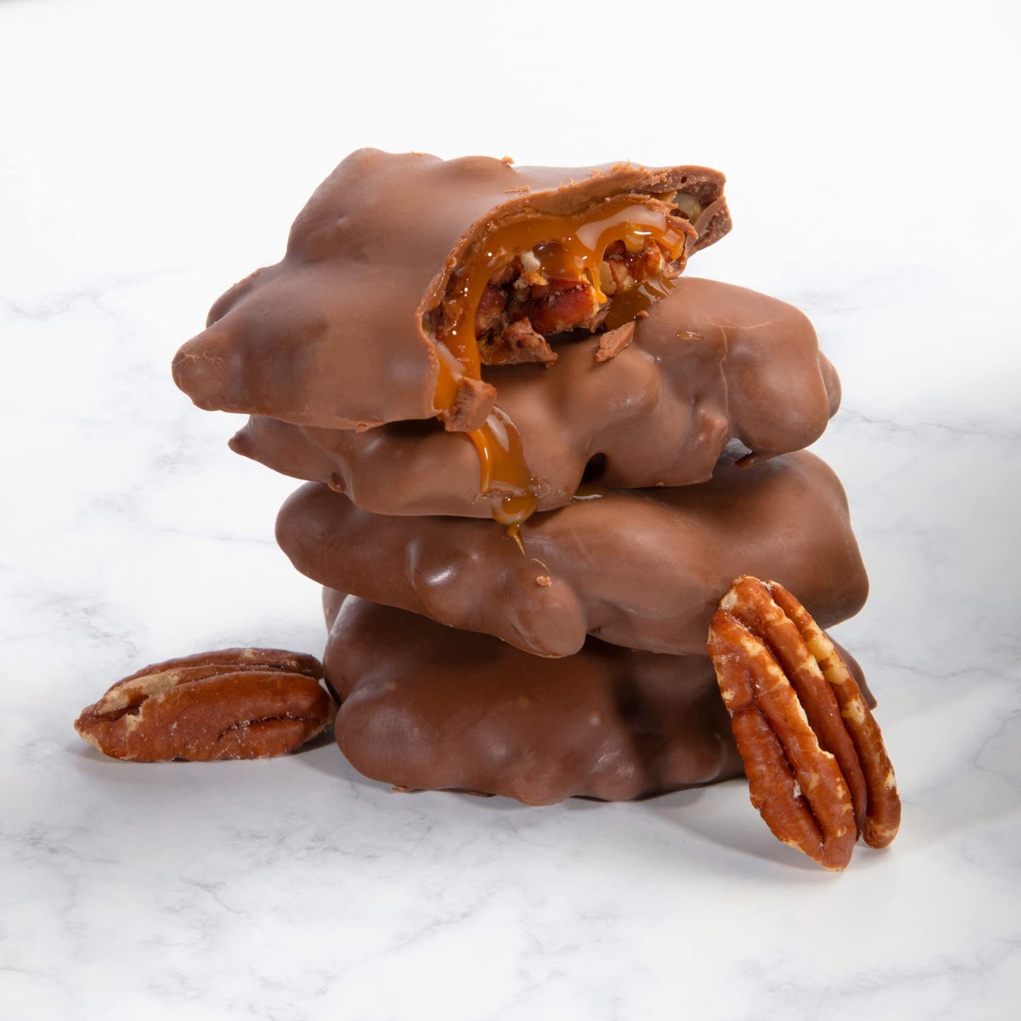 A Gift Inside Milk Chocolate Caramel Pecan Clusters Gift Tin
