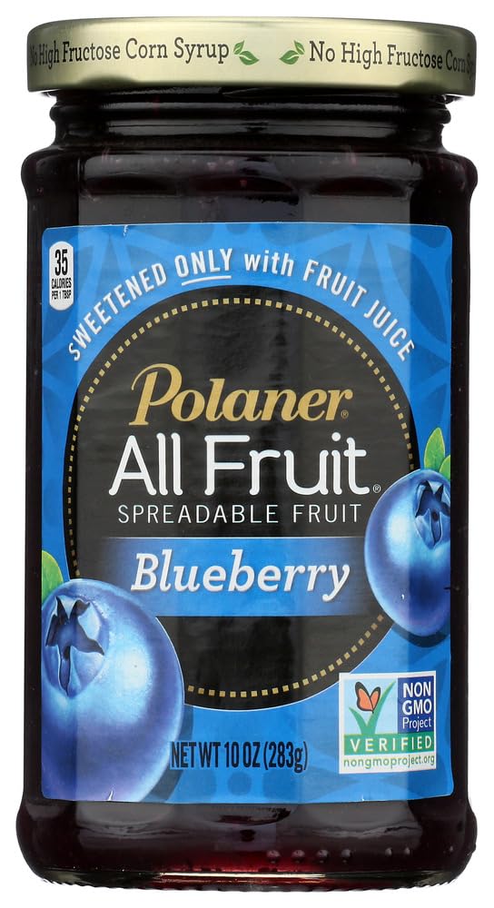 Polaner All Fruit, Blueberry Spreadable Fruit 10 oz (Pack of 12)