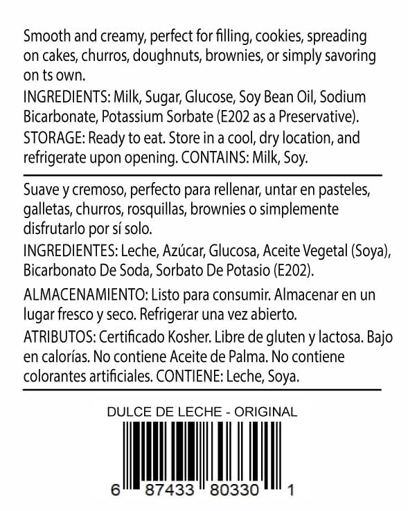 Merienda Dulce De Leche Argentino Milk Caramel Spread - Original Argentinean Recipe - Creamy And Smooth Caramel Sauce - Gluten-F