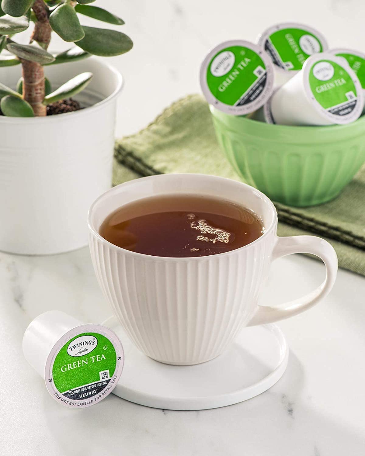 Twinings Green Tea Single Serve Keurig K-Cups, Caffeinated, Smooth Flavor, Enticing Aroma, 96 Count