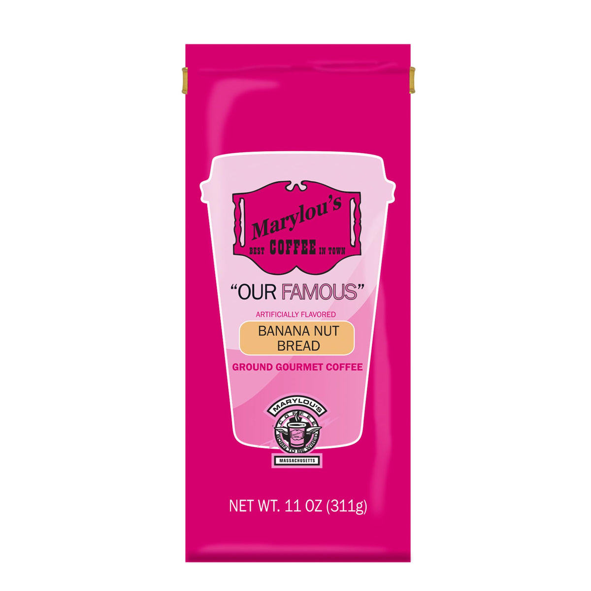 Marylous Coffee Banana Nut Bread Flavored Ground Coffee, 11 oz