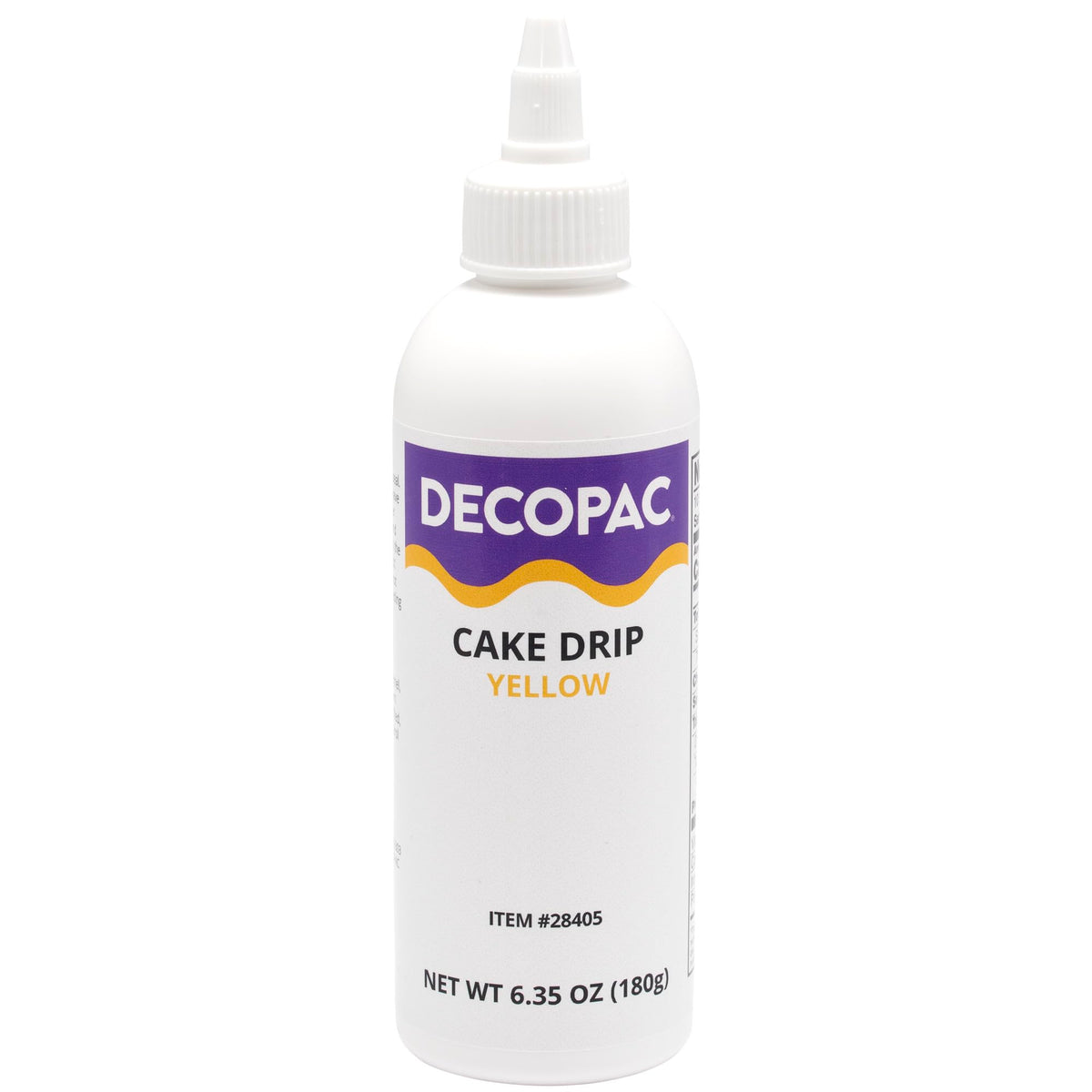 Decopac Cake Drip, Yellow Color, Vanilla Flavor, Matte Like Chocolate, 6.35 Oz