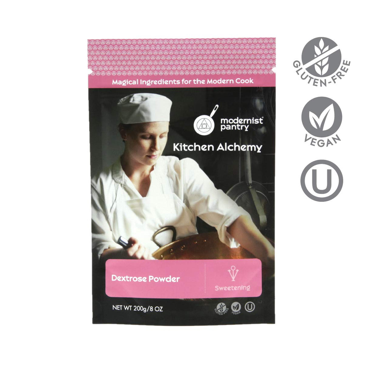 Pure Dextrose Powder Vegan Gluten-Free Ou Kosher Certified - 200G/7Oz