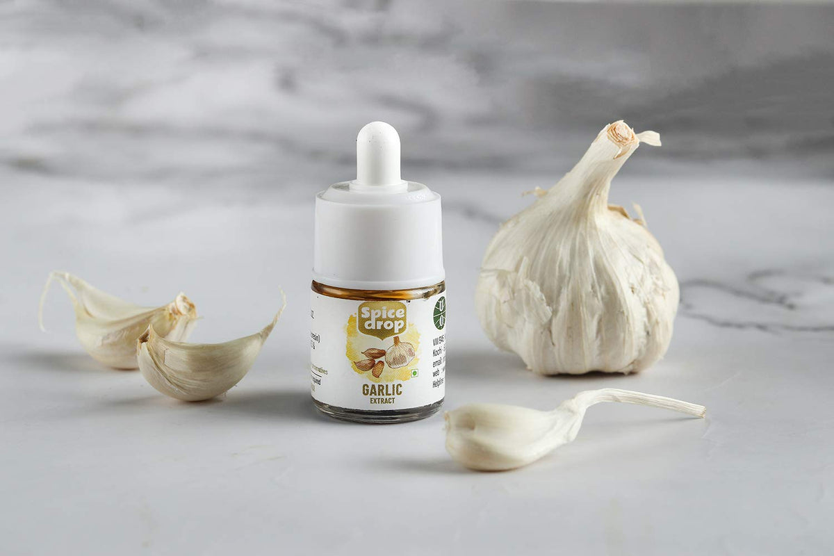 Spice Drop Natural Garlic Extract, For Soups, Pastas , Salads, 180 Drops, Pack Of 3