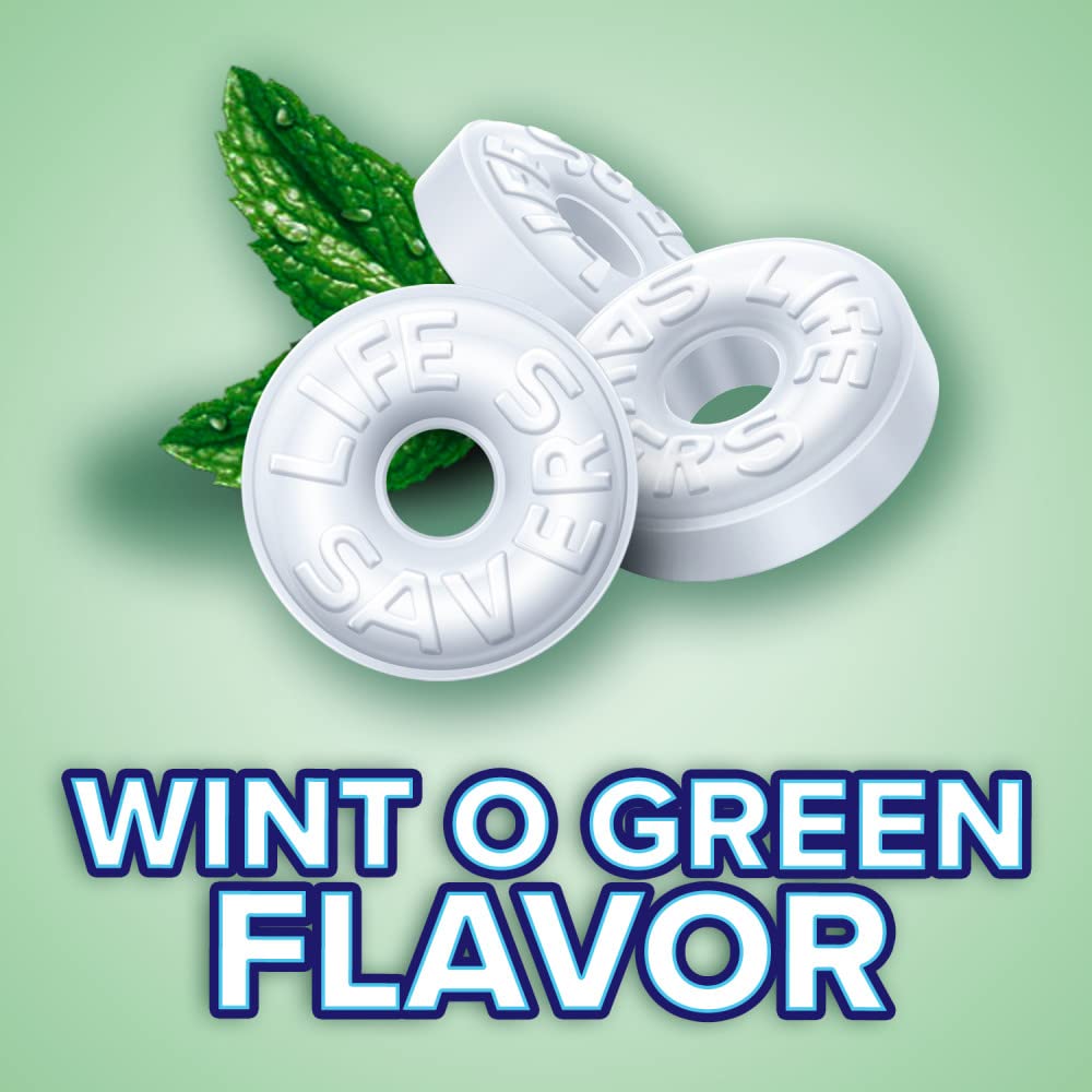 LIFE SAVERS Mints, Bulk Hard Candy Wint-O-Green Breath Mints, 44.93 oz Party Size (Pack of 2)