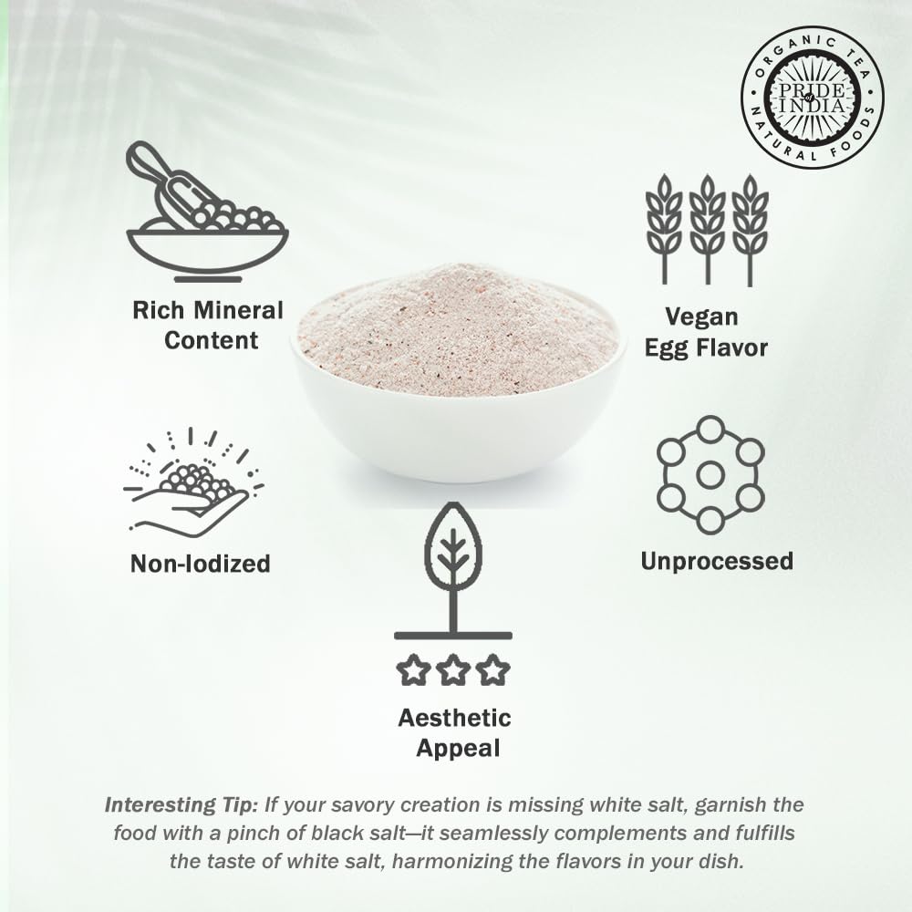 Pride Of India Himalayan Black Rock Salt, Extra-Fine Grind, 4 oz, 113.4g, 84+ Minerals