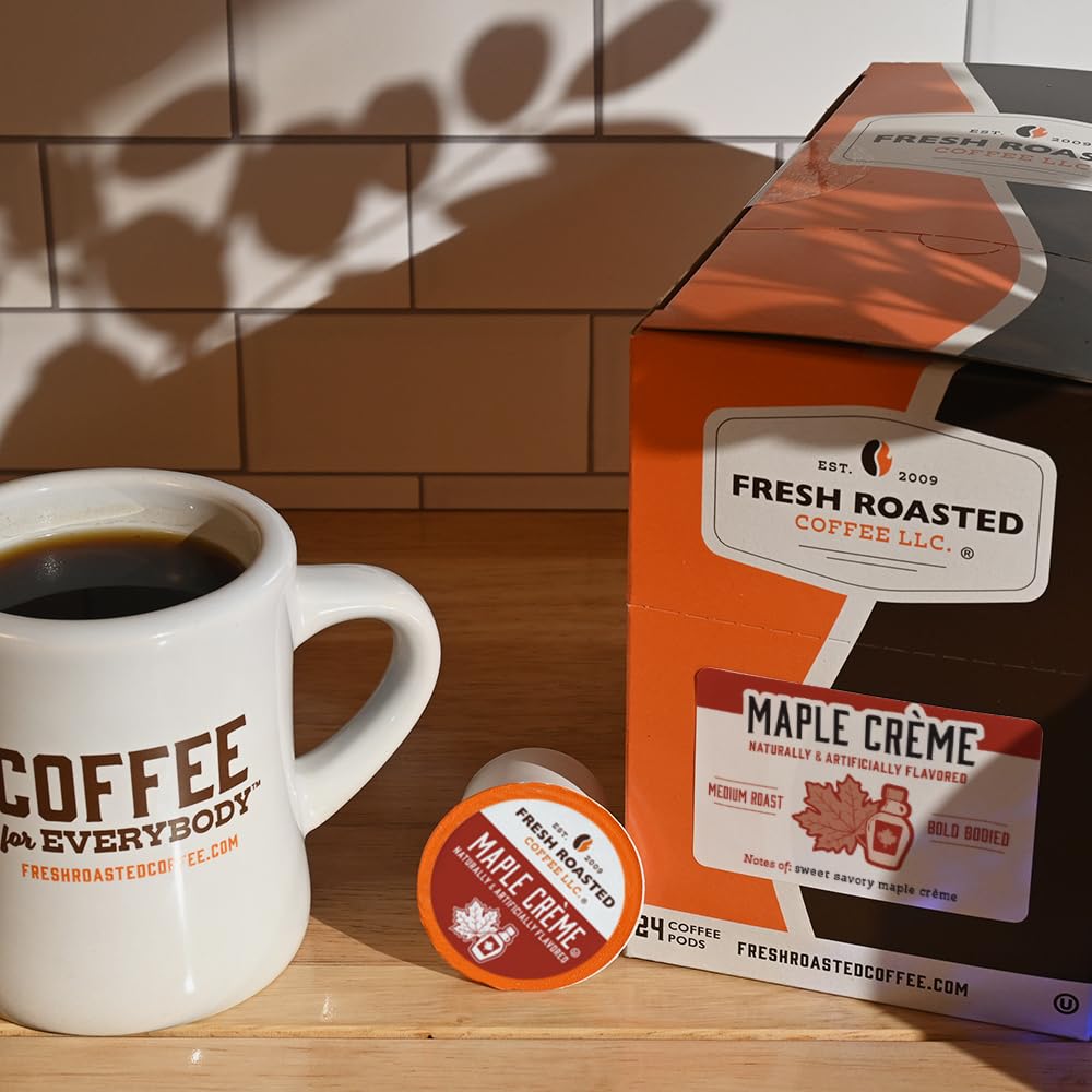 Fresh Roasted Coffee Flavored Coffee Pods, Maple Crème, 24 Count