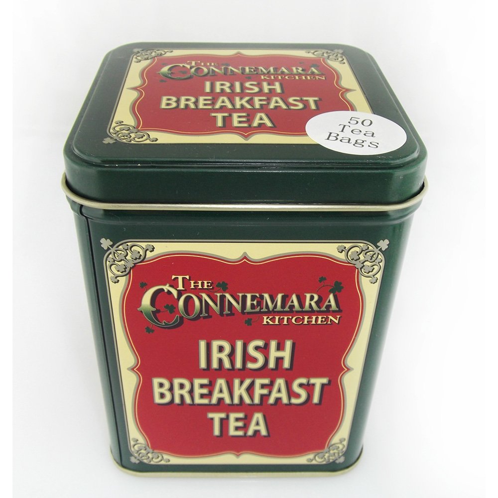 Carrolls Irish Gifts Traditional Irish Breakfast Tea - 50 Count Pack with Vintage Style Tin