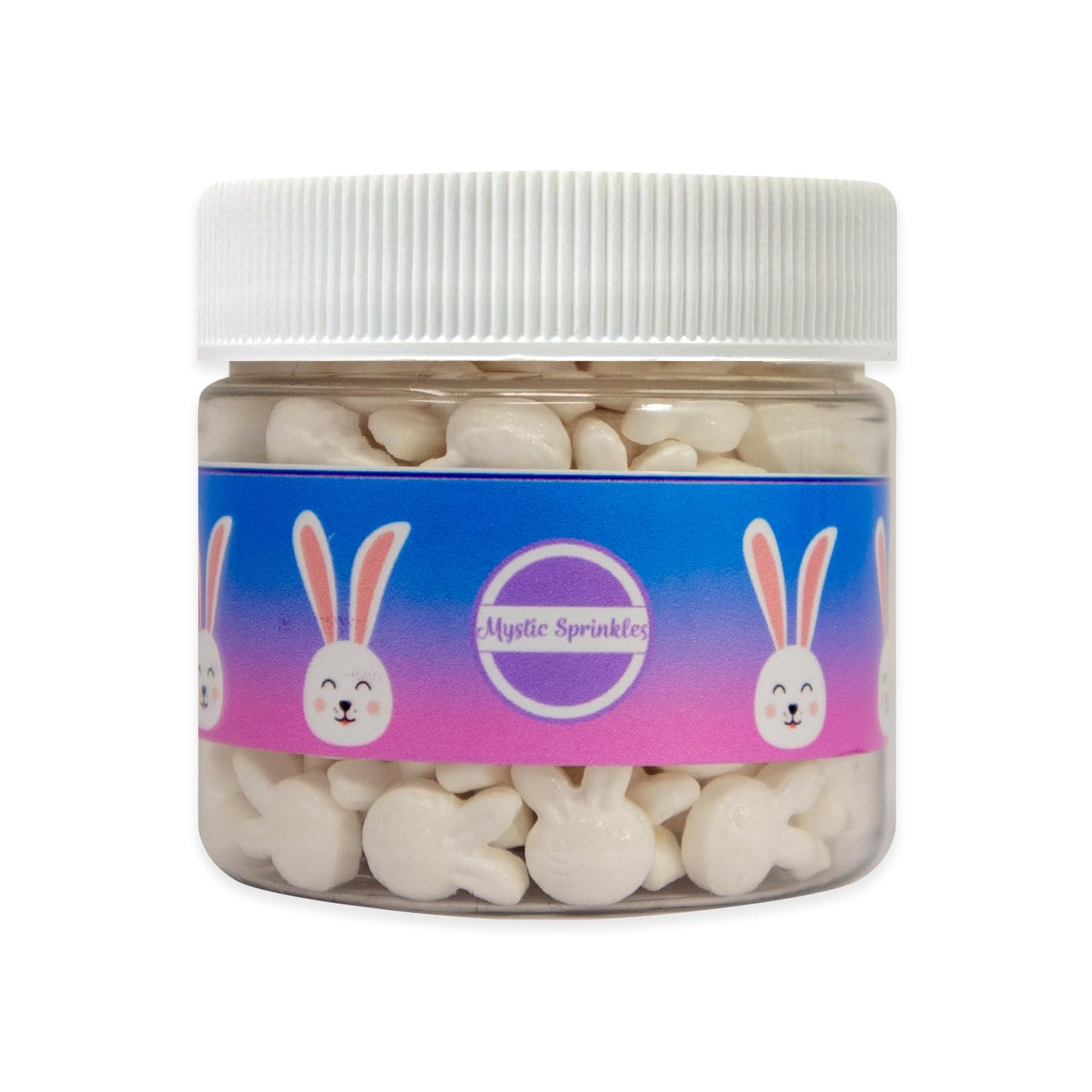 Mystic Sprinkles Easter Candy Shapes Sprinkles (Bunny Heads, 2Oz Jar)