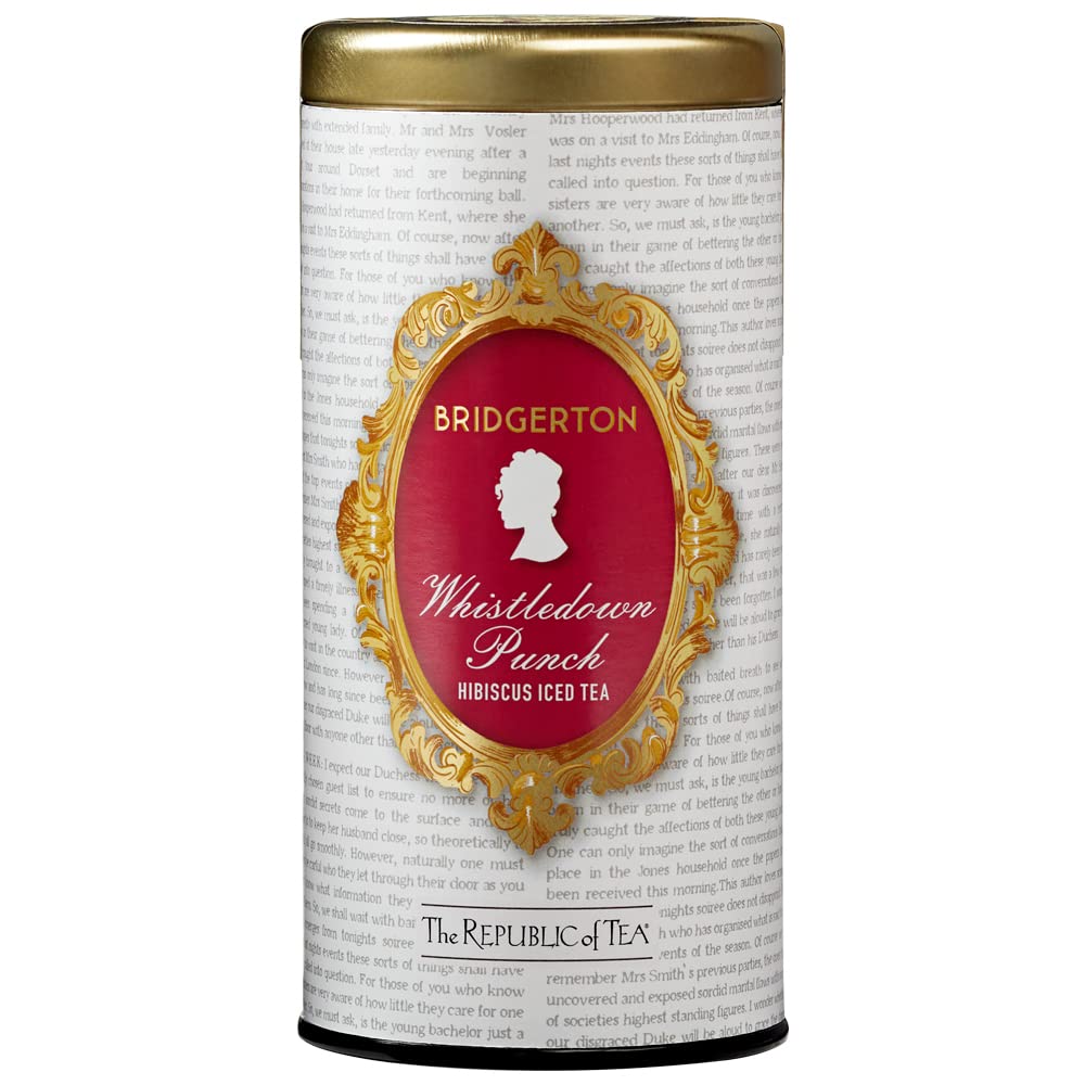 The Republic Of Tea - Bridgerton Whistledown Punch, Hibiscus Iced Tea, 6 Large Pouches