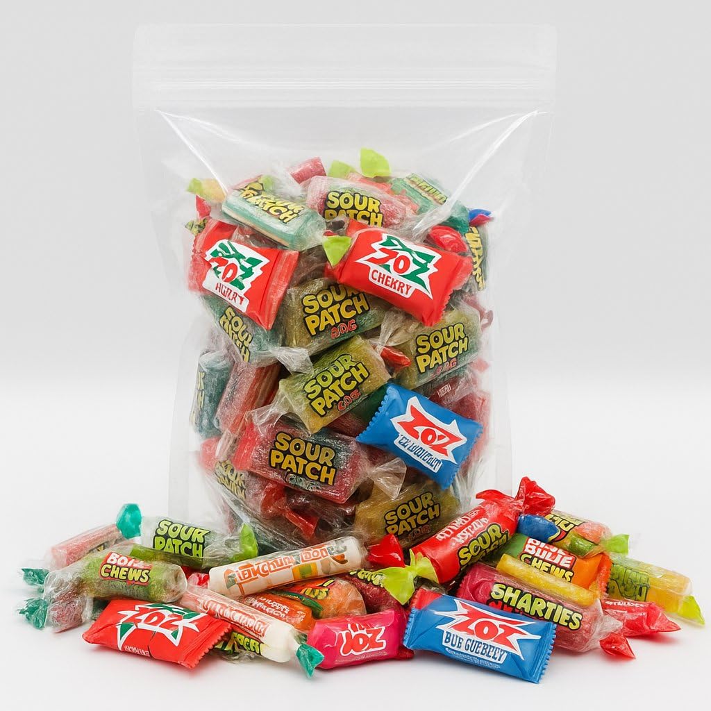 Sour Candy 3 lb - Bulk Bag, Individually Wrapped, Fruit Flavored