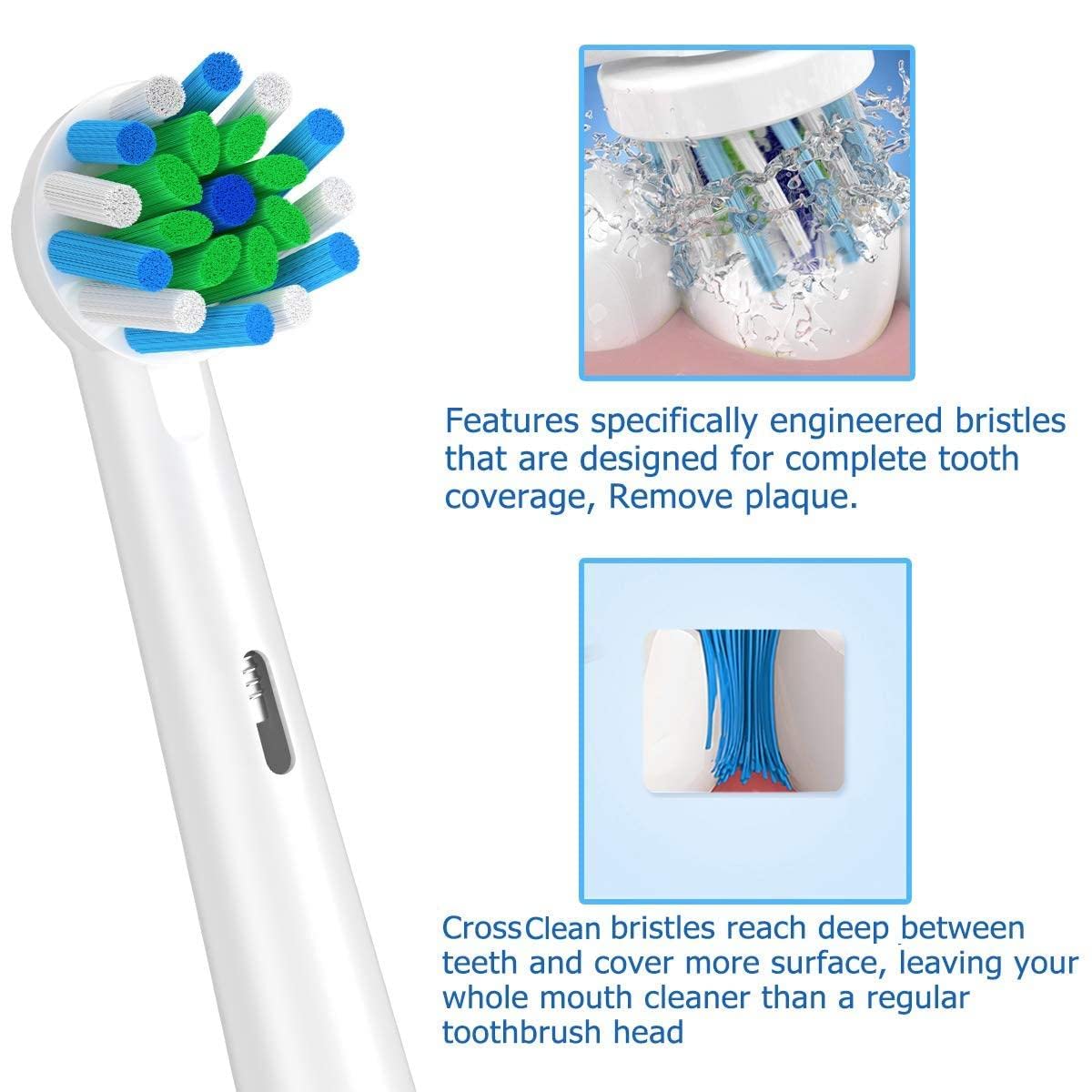 Replacement Brush Heads Fit For Braun Oral B, Compatible With Oral-B Pro 1000/2000/3000/5000/6000 Smart And Genius Electric Toot