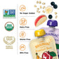 Little Brainiac Variety Pack Breakfast Blend Organic Fruit & Oat Toddler Pouches, Banana Apple Oat & Apple Berry Oat with Omega-