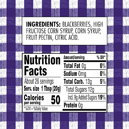 Smuckers Seedless Blackberry Jam, 18 Ounces (Pack of 6)
