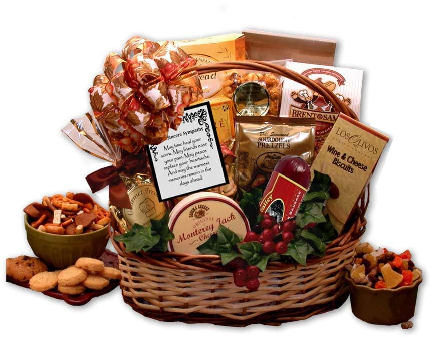 Gift Basket Associates Sympathy Gift Basket - 12 Piece Set - Gourmet Treats