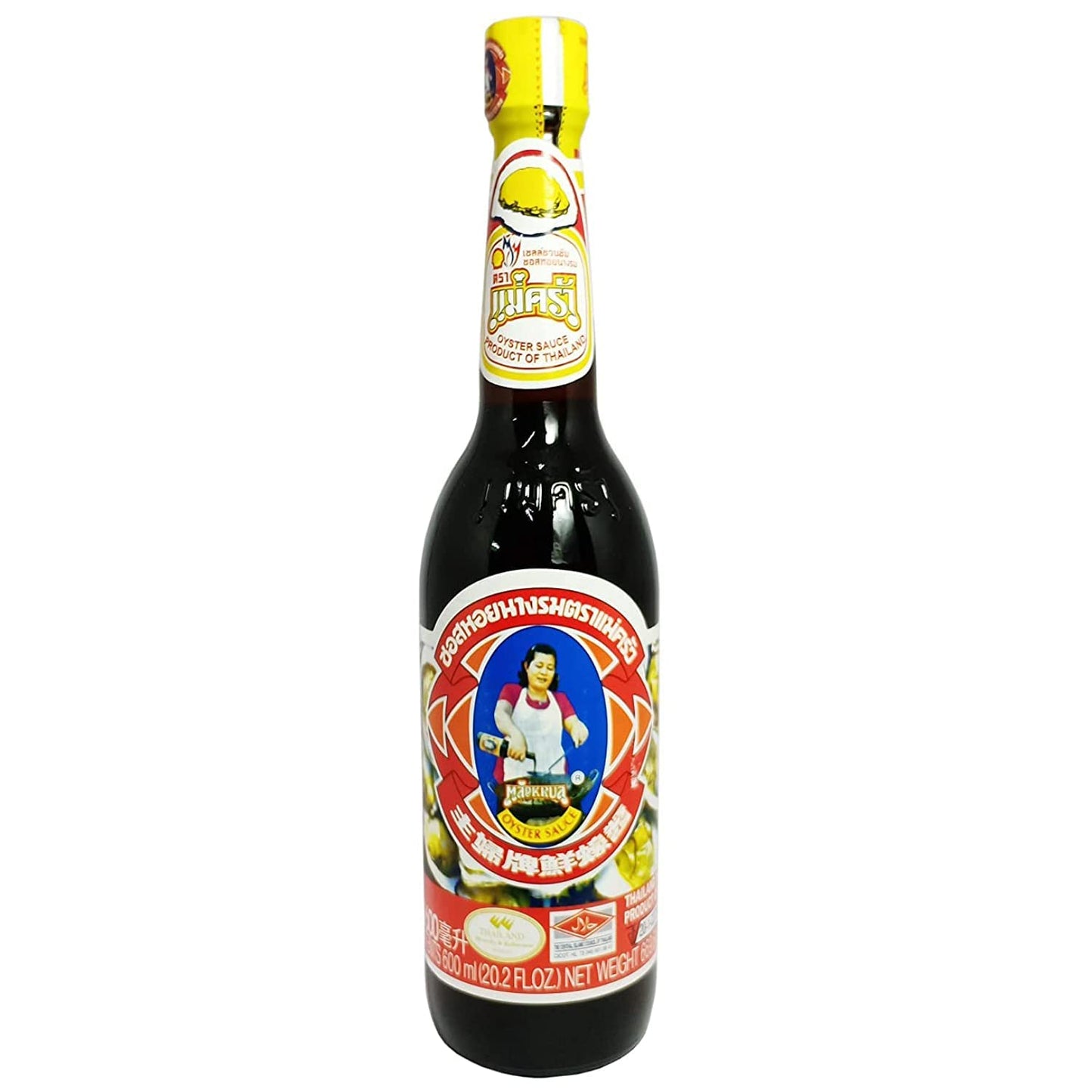 Maekrua Oyster Sauce, 600ml - Medium Size, Authentic Flavor, Ideal for Cooking