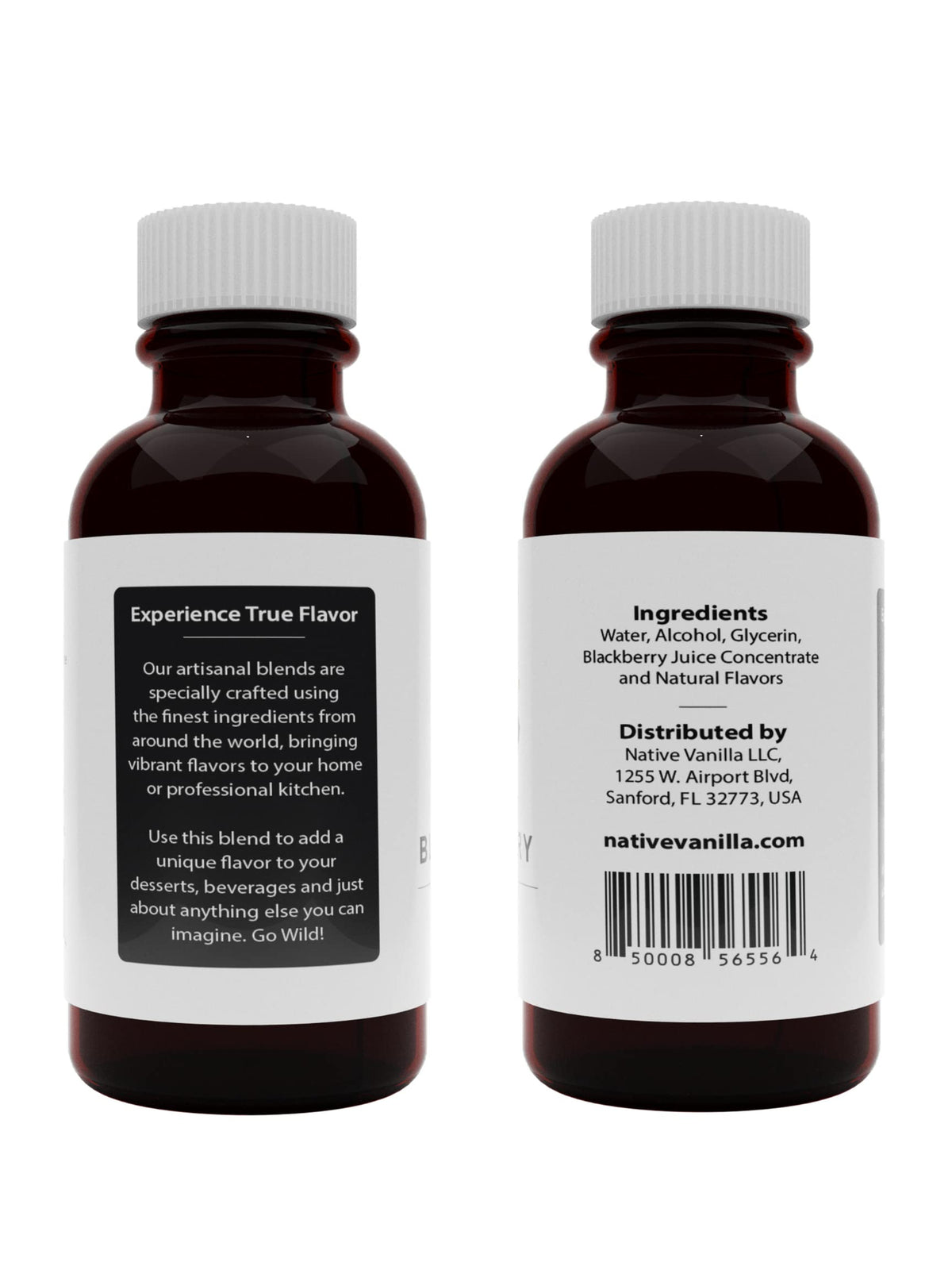 Native Vanilla Pure Blackberry Extract - 4 Fl Oz - Perfect for Cooking and Baking