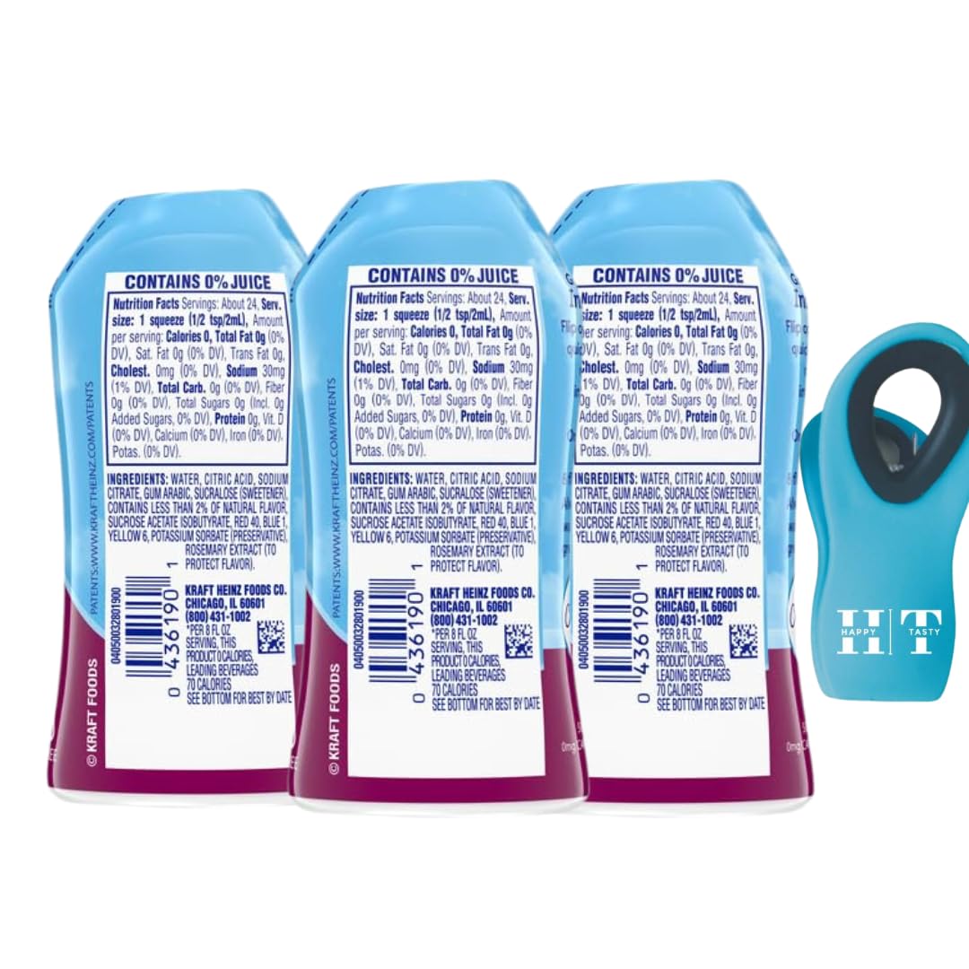 Crystal Light Sugar-Free Zero Calorie Liquid Water Enhancer - 3 Pack Blackberry Lemonade Water Flavor Drink Mix (1.62 Fl Oz Bott