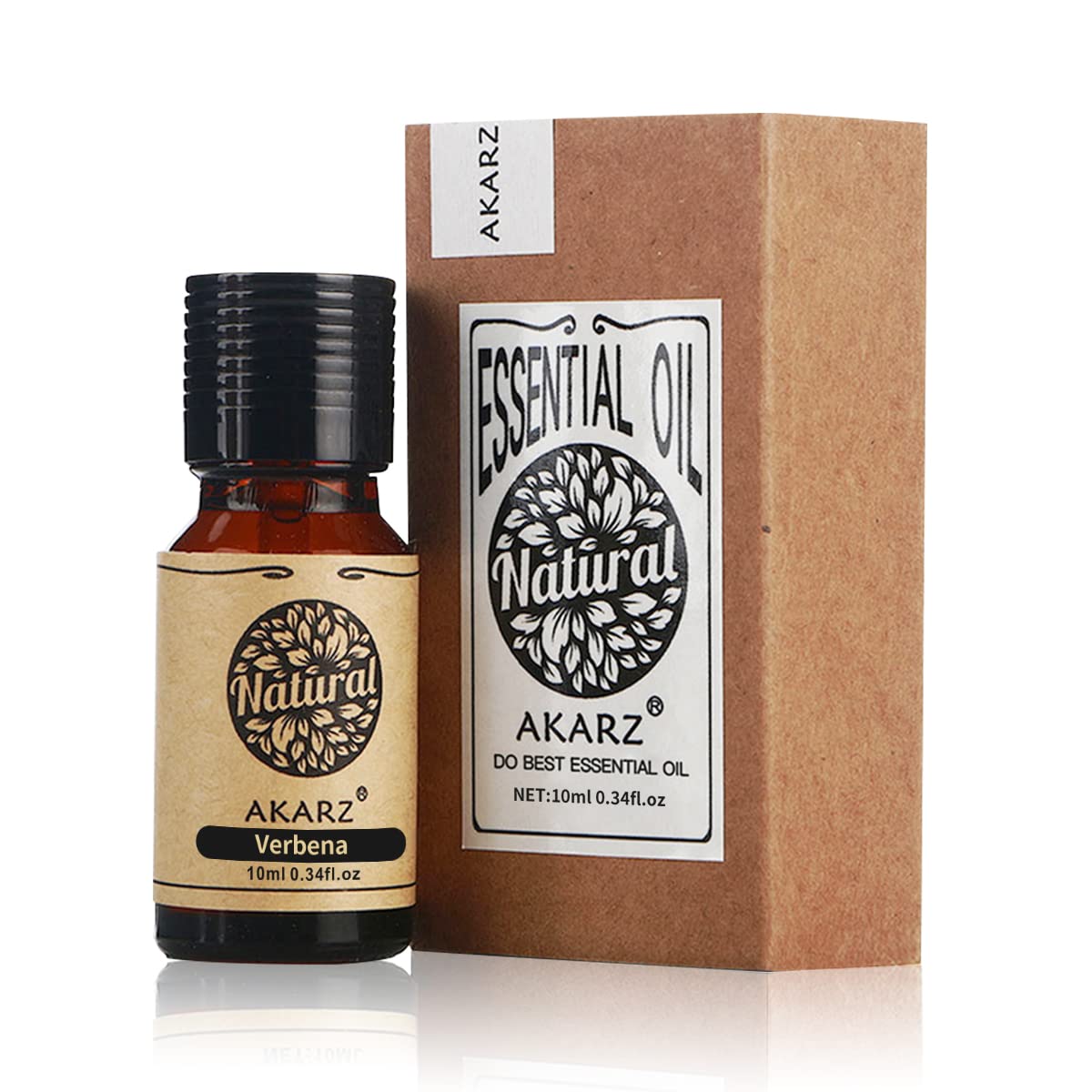 Akarz Verbena Essential Oil Natural Organic Pure Verbena Oil For Skin Body Hair Care,Diffuser, Candle,Soap,Making, Diy,Massage A