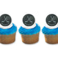 Hockey Puck Ring Cake Cupcake Topper (24-Pack)