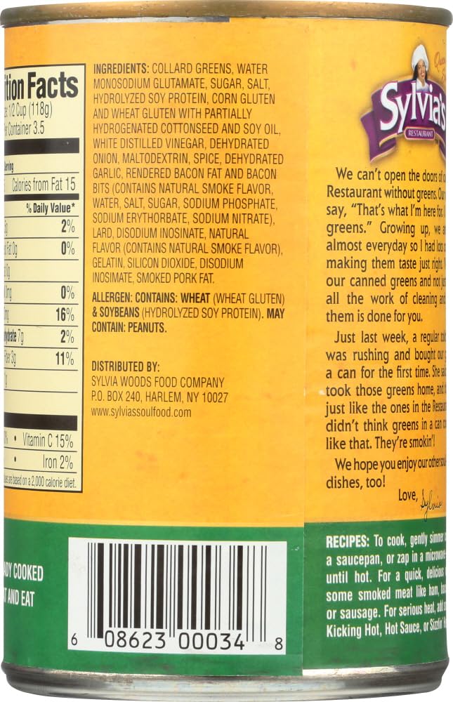Sylvias Collard Greens, 14.5 Ounce (Pack of 2), Model B87119