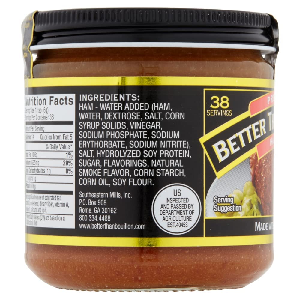 Better Than Bouillon Premium Ham Base, Blendable Flavor, 8 Ounce (Pack of 3)
