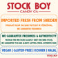 Bubs Swedish Godis Candy  1/2 Pound Mix  Sweet and Sour  Swedish  Vegan  Stock Boy Candy Co.  Imported Fresh from Sweden