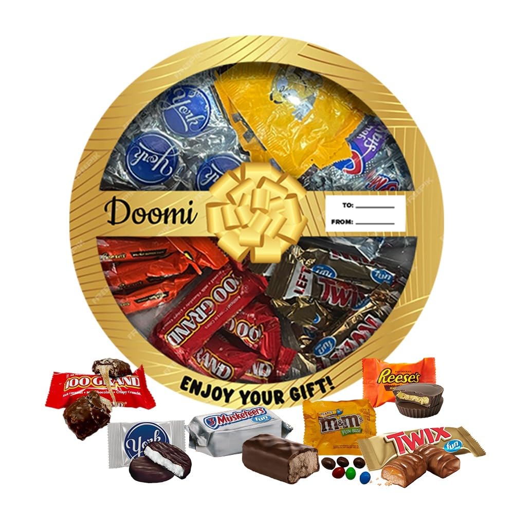 Chocolate Gift Box, Chocolate Candy Variety Pack, Assorted Bulk Chocolate Mix - Individually Wrapped Party Chocolate Assortment