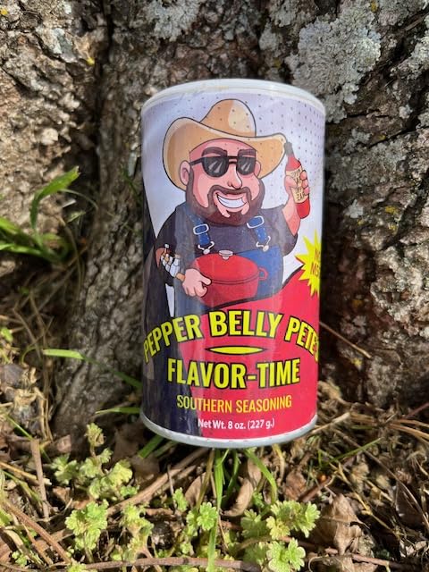 Pepper Belly Pete's Southern Seasoning, 8 oz - 2 Pack, Flavor-Time Blend, Perfect for Cooking and Grilling