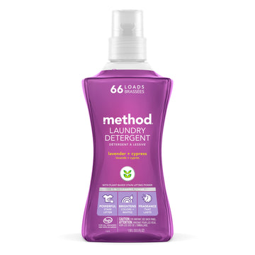 Method Concentrated Laundry Detergent, Lavender + Cypress, 53.5 Fl Oz (Pack Of 1), 66 Loads