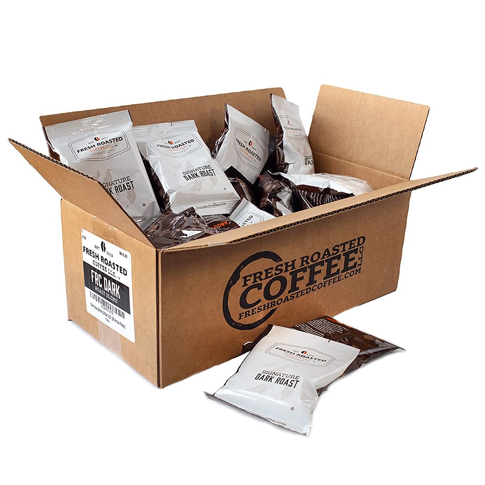 Fresh Roasted Coffee, Frc Dark Roast Blend, Pre-Ground Fractional Packs, 2.25 Ounce, 36 Count