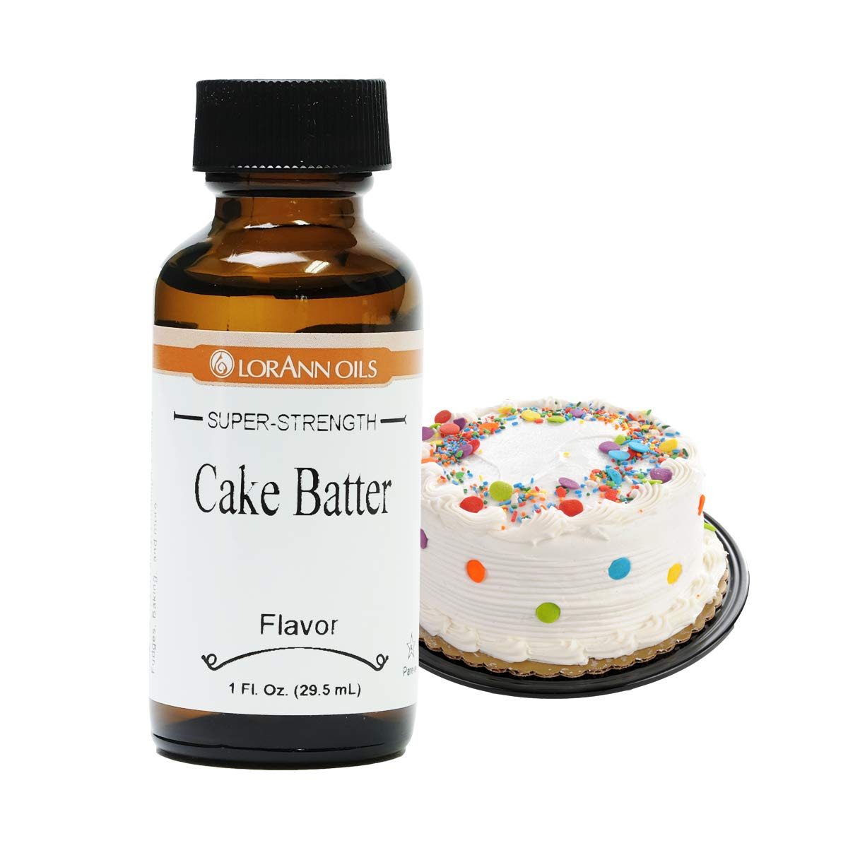 Lorann Super Strength Cake Batter Flavor, 1 Ounce Bottle