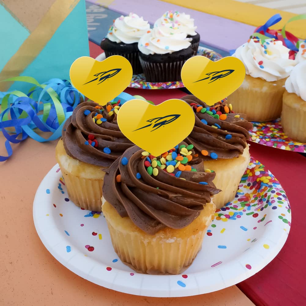 GRAPHICS & MORE Cupcake Picks Set of 6, Acrylic, Heart Design, University of Toledo, One Size