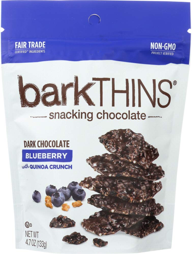 Bark Thins Blueberry Quinoa With Agave Dark Chocolate Snacks, 4.7 Ounce -- 12 Per Case12