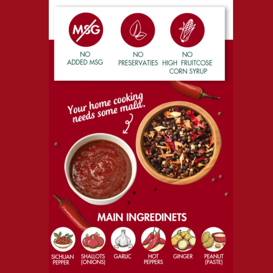 VIVID KITCHEN Mala Sauce | No Preservatives | Versatile  Easy-to-Squeeze (2 Pack) (Mala Sauce (Low Calorie & Zero Sugar))