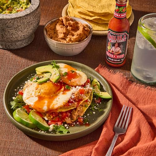 Cholula Hot Sauce, Extra Hot, Product of Mexico, Blend of Arbol & Piquin Peppers for Bringing Extra Hot Heat to Tacos, Eggs, Piz
