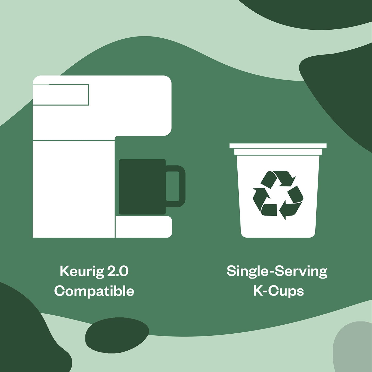 Organic Jasmine Tea K-Cup Pods  24 Pods by FGO - Keurig Compatible - Naturally Occurring Caffeine  enhanced Jasmine Green Tea is USDA Organic  Non-GMO  & Recyclable