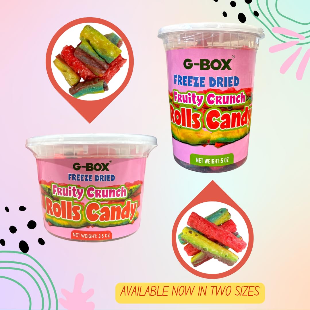 G-Box Freeze Dried Fruity Crunch Rolls Candy, Tiktok Trend Items, Freeze Dried Candy, Freeze Dried Strawberries, Delightful Crun