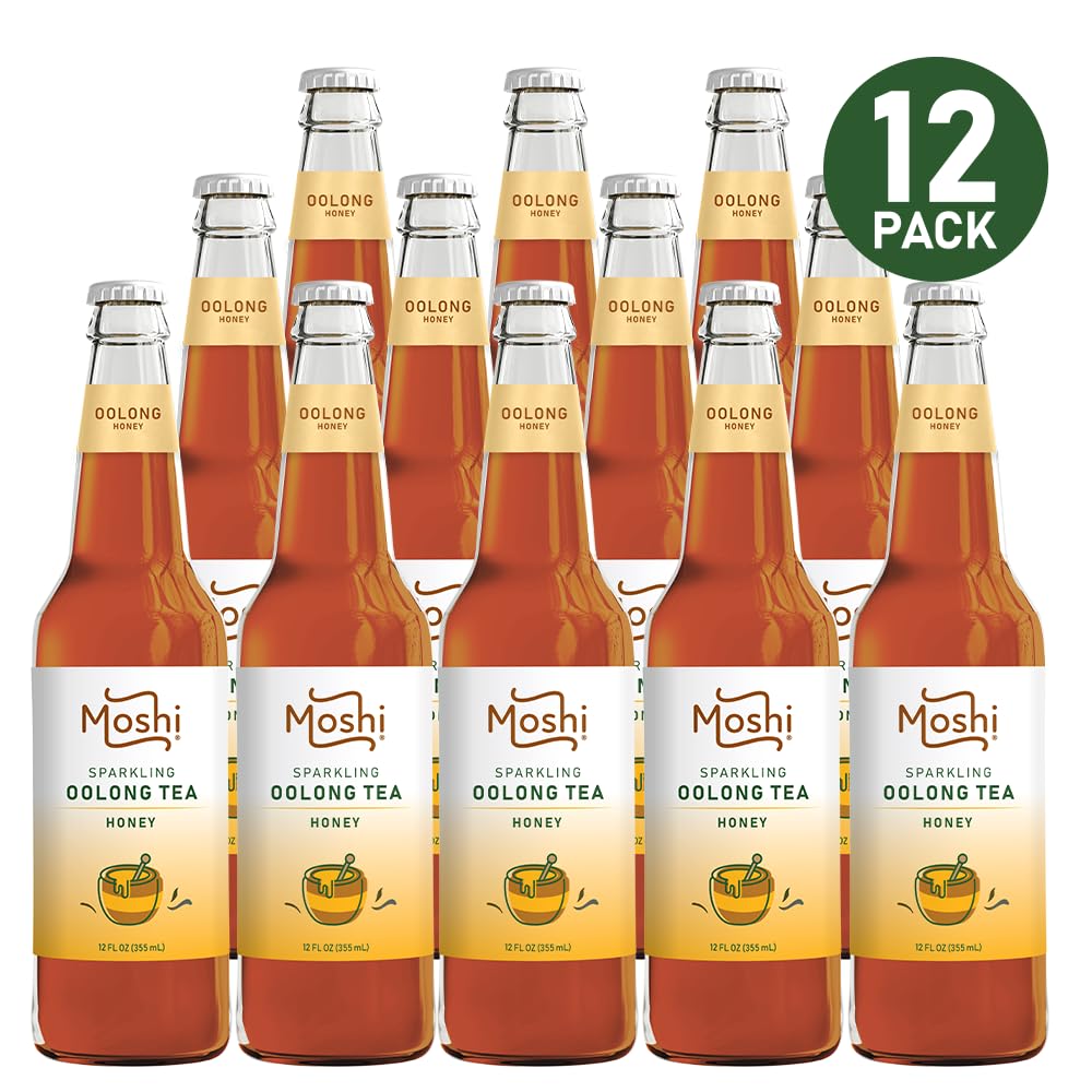 Moshi Sparkling Drinks - Honey Oolong Tea - 24-Pack