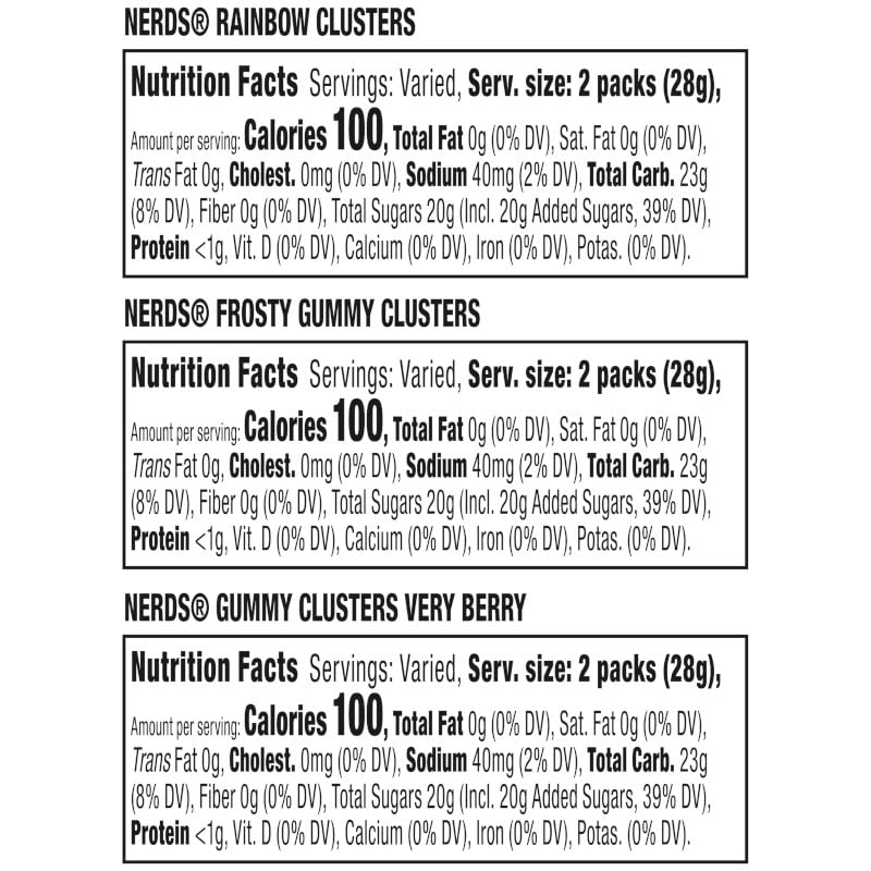 NERDS Gummy Clusters Holiday Assorted Treat Pack  14 oz  28 Count