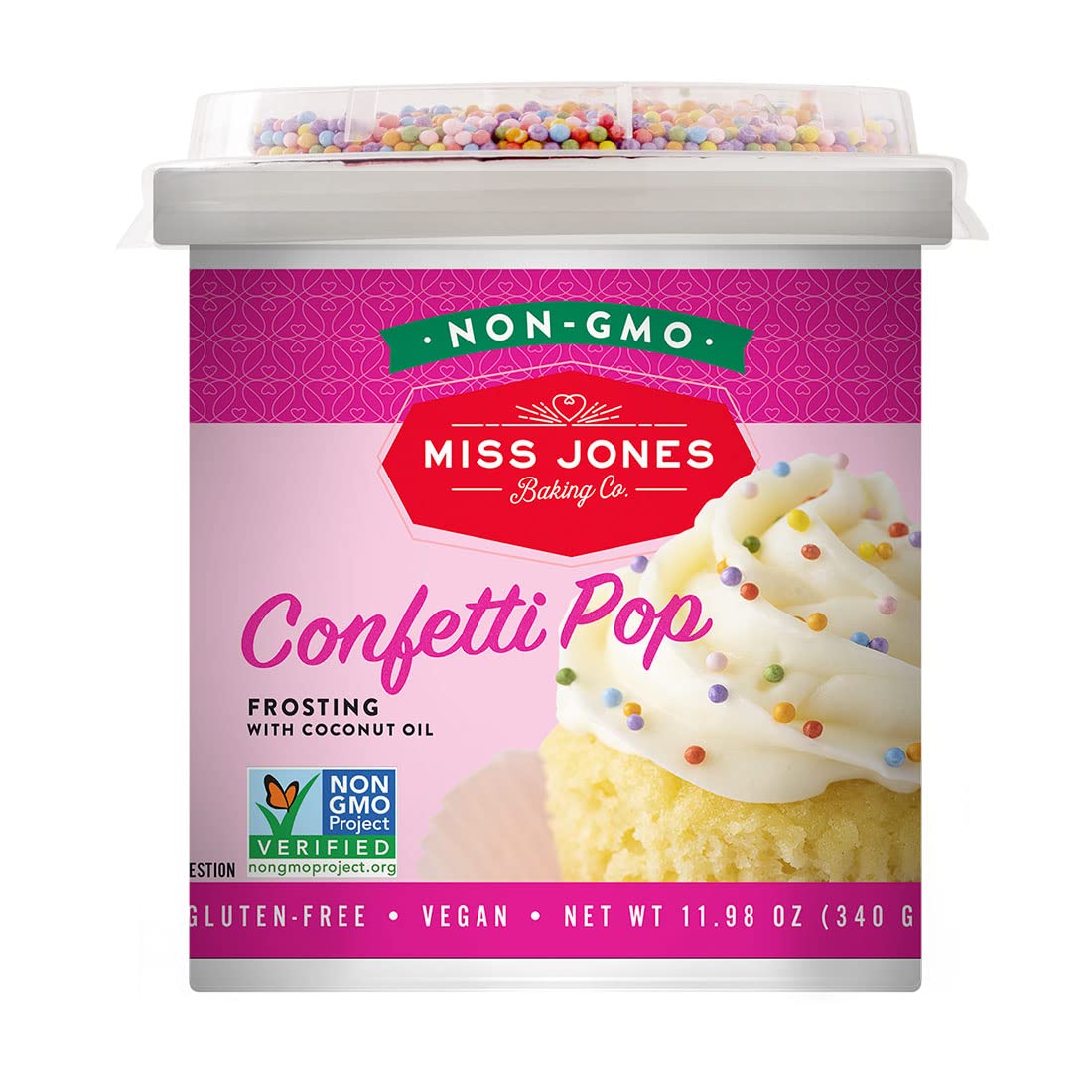 Miss Jones Baking Co. Confetti Pop Vegan Frosting, 11.98 Ounce