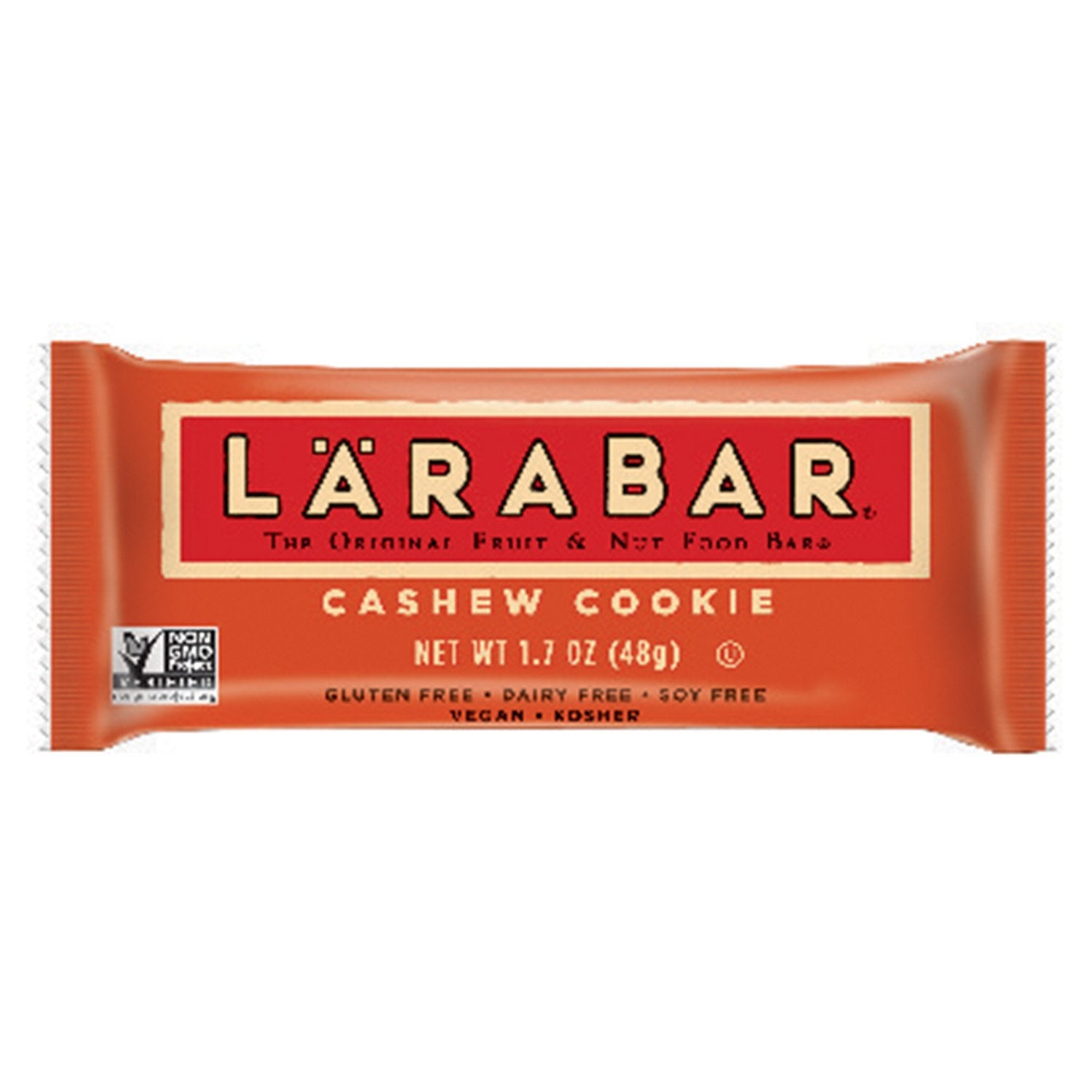 Larabar Gluten Free Bar, Cashew Cookie, 1.7 oz Bar, Whole Food Gluten Free Bars, Dairy Free Snacks